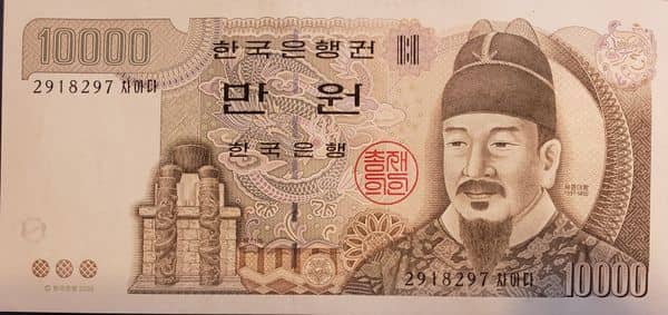 10000 Won from South Korea