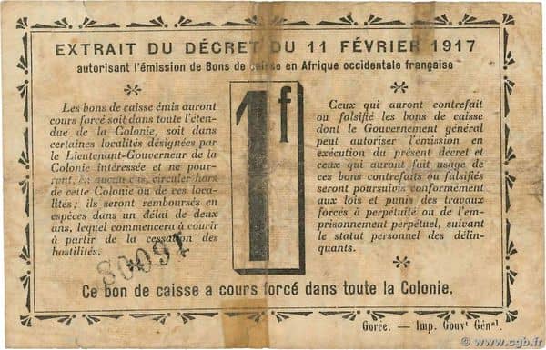 1 Franc from Ivory Coast