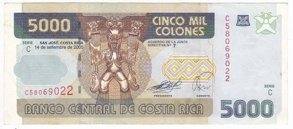 5000 Colones from Costa Rica