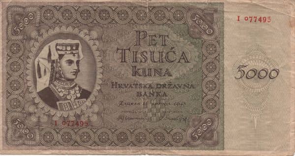 5000 Kuna from Croatia