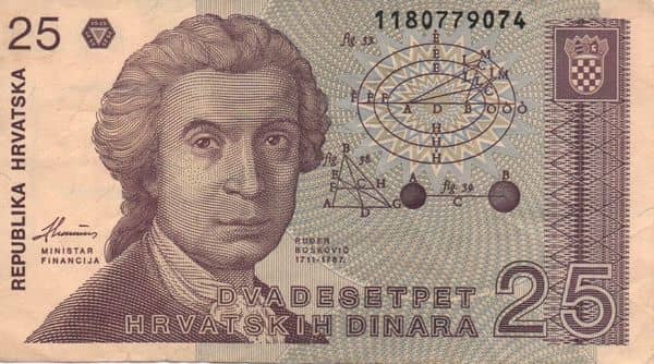 25 Dinara from Croatia