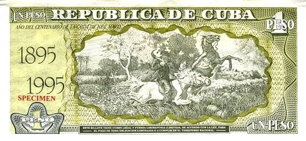 1 Peso Aniversario de la muert de Martí from Cuba