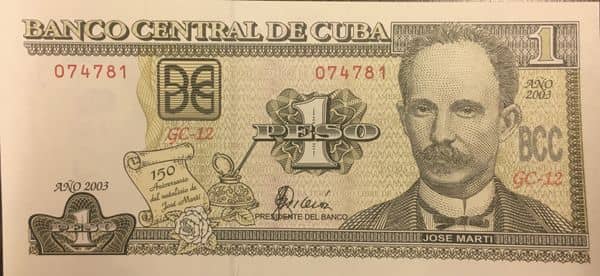 1 Peso from Cuba