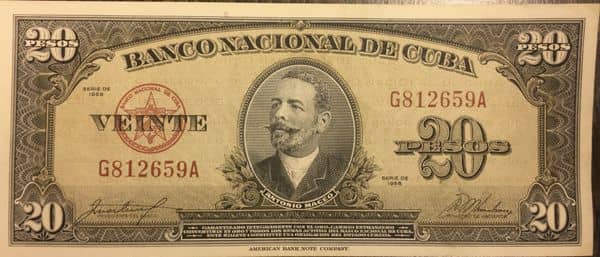 20 pesos from Cuba