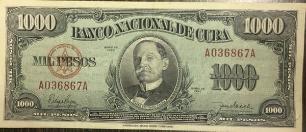 1000 Pesos from Cuba