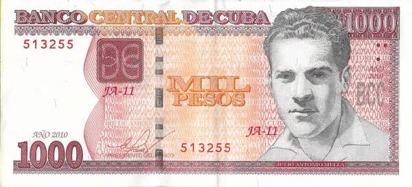 1000 Pesos from Cuba