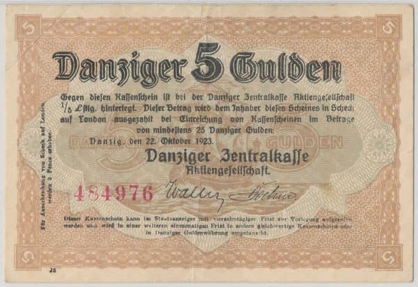 5 Gulden from Danzing