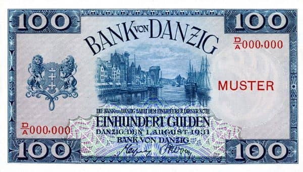 100 Gulden from Danzing