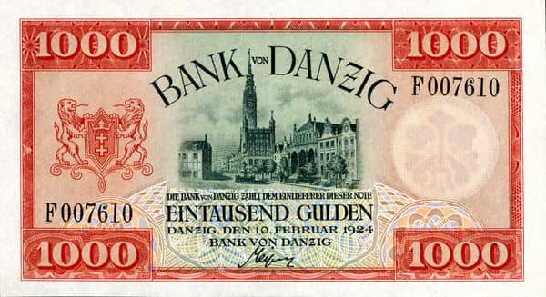1000 Gulden from Danzing