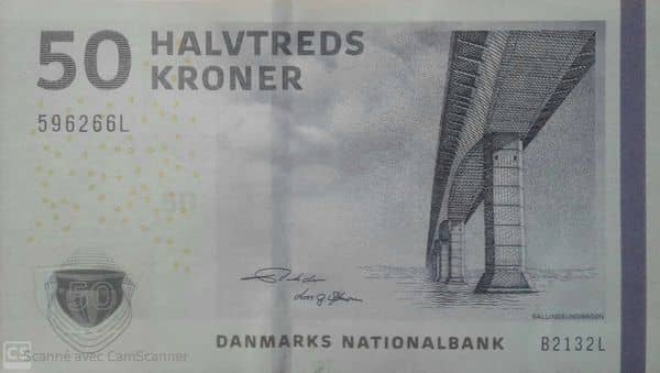 50 Kroner Danish Bridges and Antiquities from Denmark