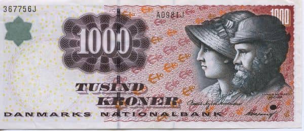1000 Kroner Famous Men and Women from Denmark