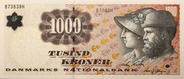 1000 Kroner Famous Men and Women from Denmark