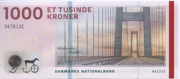 1000 Kroner Danish Bridges and Antiquities from Denmark