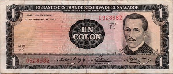 1 Colón from El Salvador