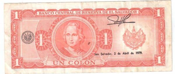 1 Colón from El Salvador