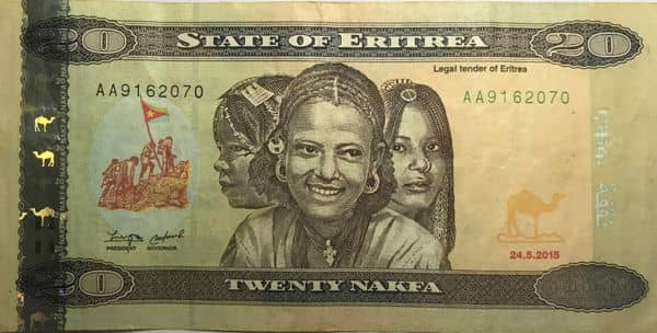 20 Nakfa from Eritrea
