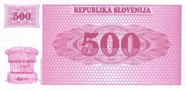 500 Tolarjev from Slovenia