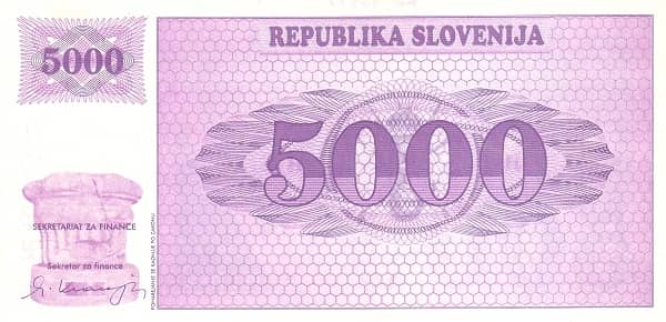 5000 Tolarjev from Slovenia