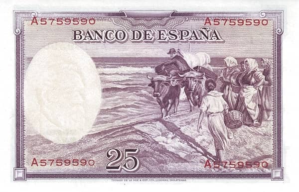 25 Pesetas (Hernán Cortés) from Spain
