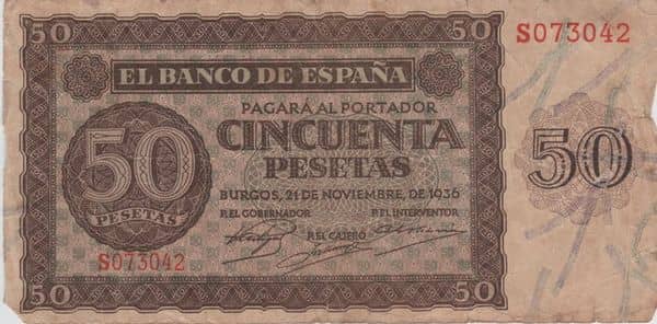 50 Pesetas from Spain