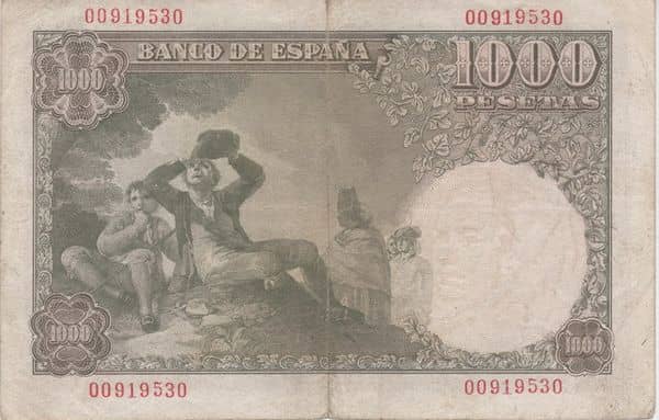 1000 Pesetas (Ramón Santillán) from Spain