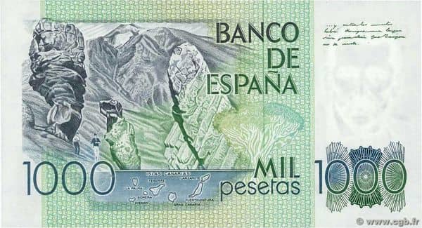 1000 Pesetas (Benito Pérez Galdós) from Spain