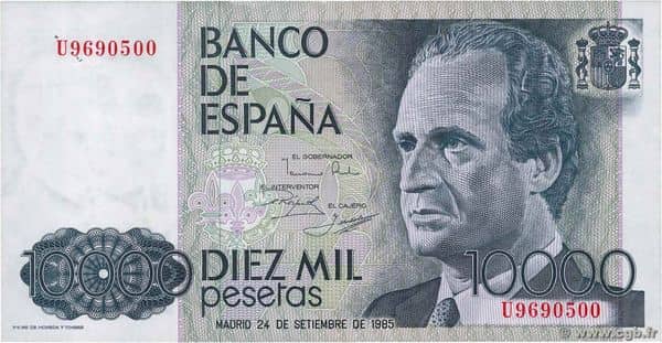 10000 Pesetas (Juan Carlos I) from Spain
