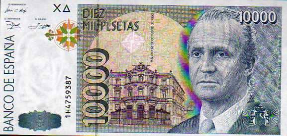 10000 Pesetas (Juan Carlos I y Palacio de Linares) from Spain