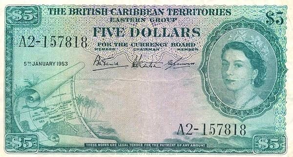 5 Dollars from Eastern Caribbean States