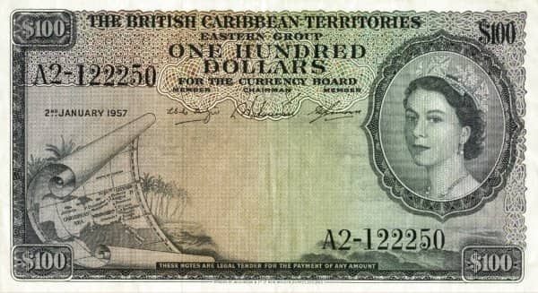 100 Dollars from Eastern Caribbean States