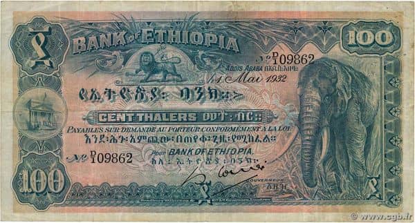 100 Thalers from Ethiopia