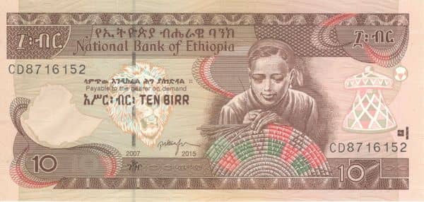 10 Birr from Ethiopia