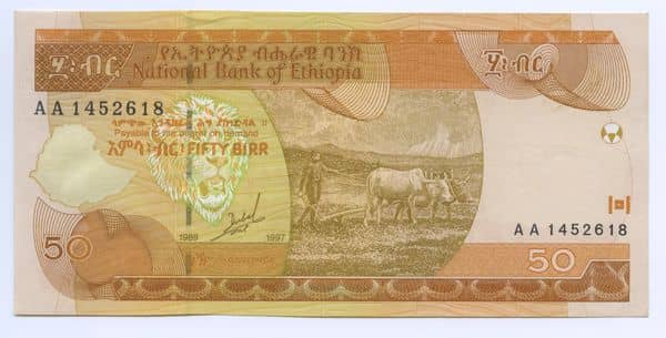 50 Birr from Ethiopia