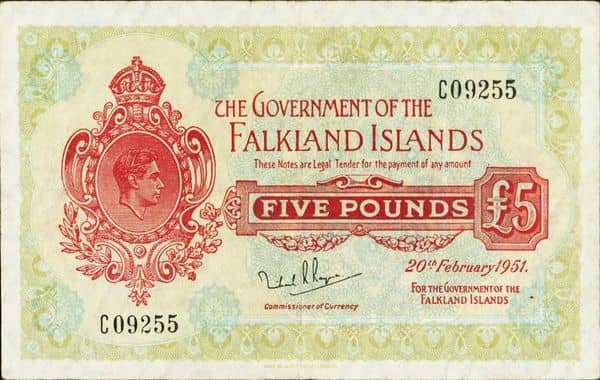 5 Pounds from Falkland Islands