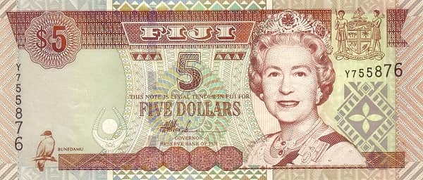 5 Dollars Elizabeth II from Fiji
