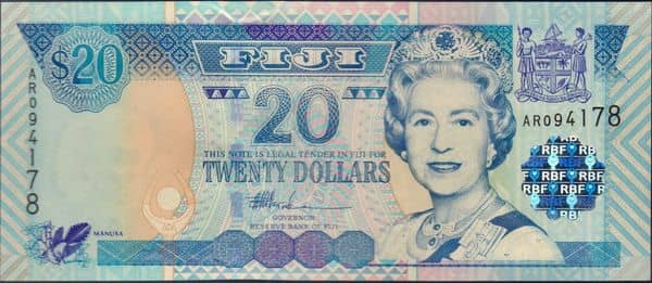 20 Dollars Elizabeth II from Fiji