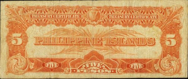 5 Pesos Treasury certificate from Philippines