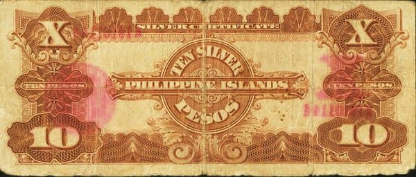 10 Pesos Silver certificate from Philippines