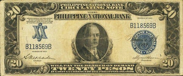 20 Pesos William Jones from Philippines