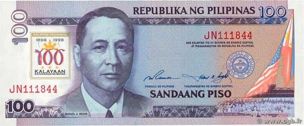 100 Piso Centennial of the First Republic from Philippines