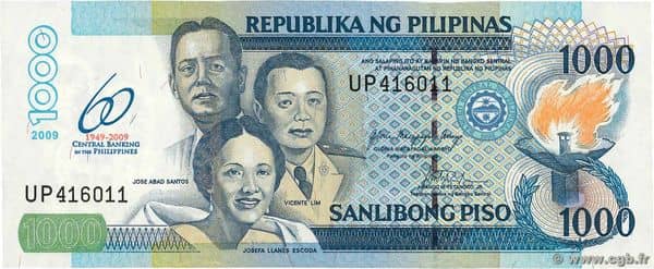 1000 Piso 60th Anniversary Bangko Sentral from Philippines
