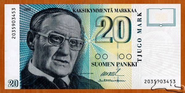 20 Markkaa from Finland
