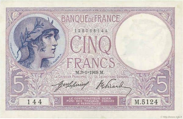 5 Francs from France