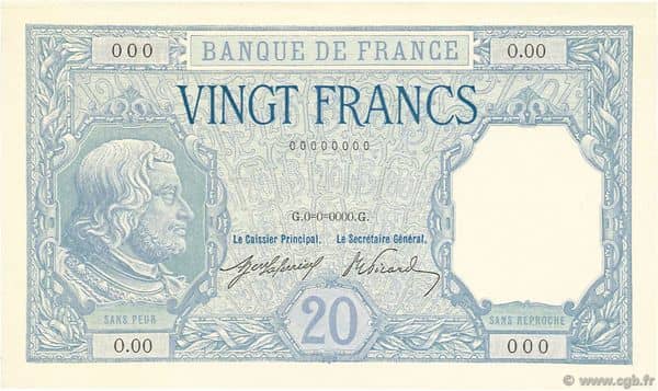 20 francs Bayard from France