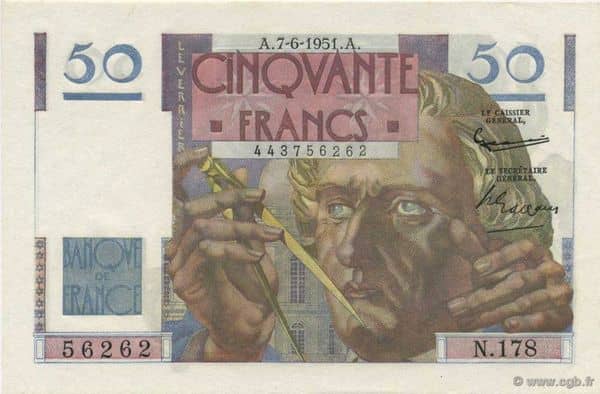 50 francs Le Verrier from France