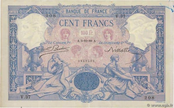 100 francs from France
