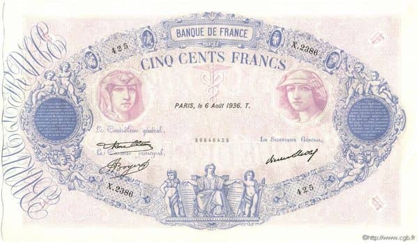 500 Francs from France