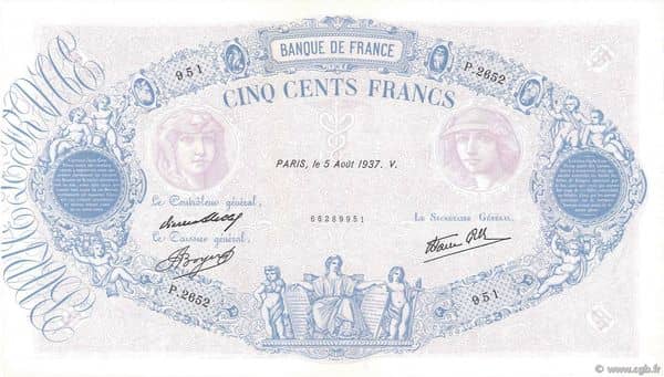 500 Francs from France