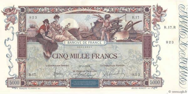5000 Francs Flameng from France