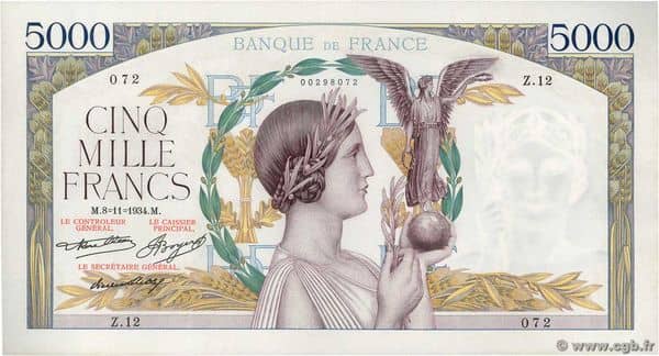5000 Francs Victoire from France